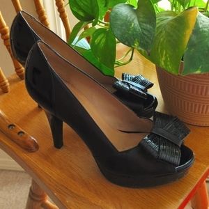 Antonio MelaniBlack Peep Toe Heels Pumps